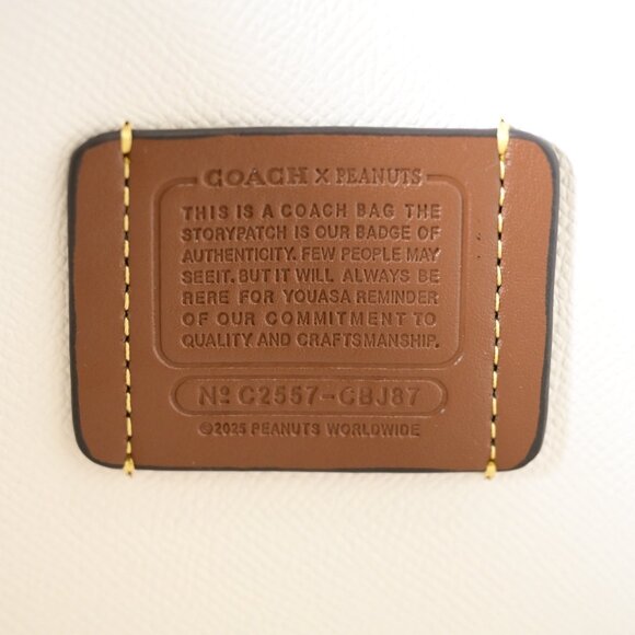 COACH x PEANUTS 2025 Molly Tote Bag 25 Signature Canvas Snoopy CBJ87 NEW - Picture 7 of 8